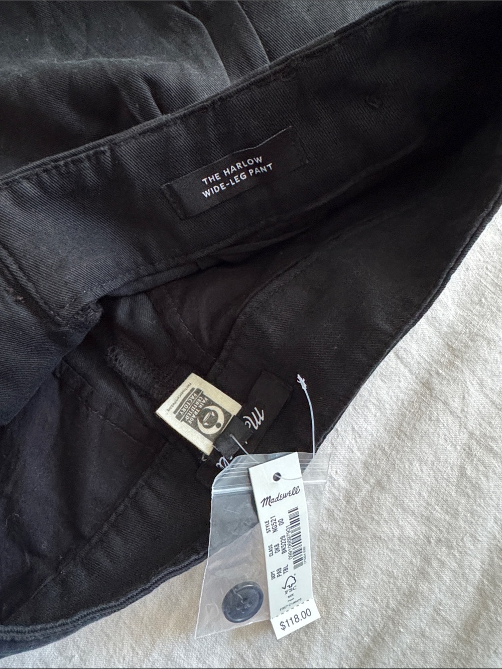 Madewell Harlow Wide Leg Pant in Drapey Twill RUN LARGE (like size 2) - Picture 5 of 5